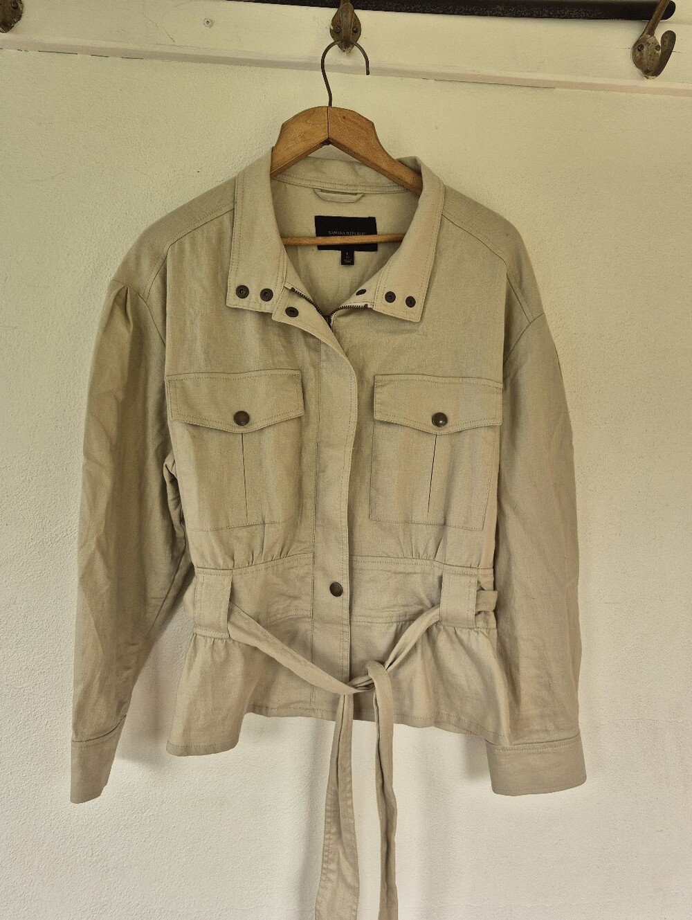 Linen And Cotton Jacket By Banana Republic Large Sand Coloured
